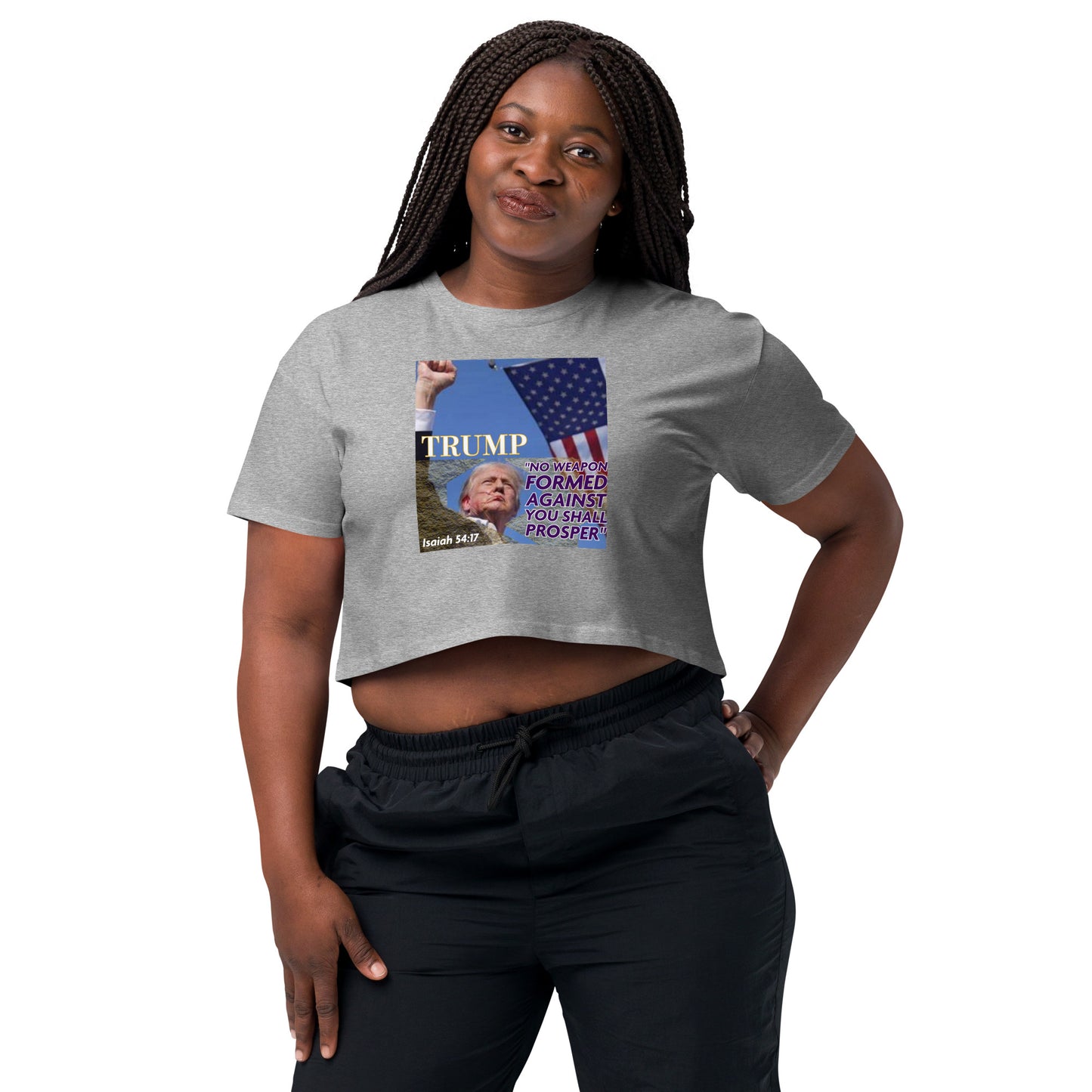 Trump 54:17 Ladies crop top