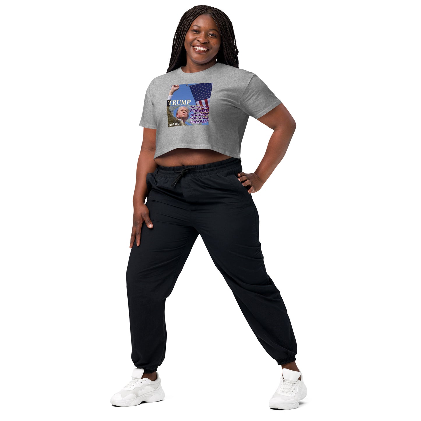 Trump 54:17 Ladies crop top