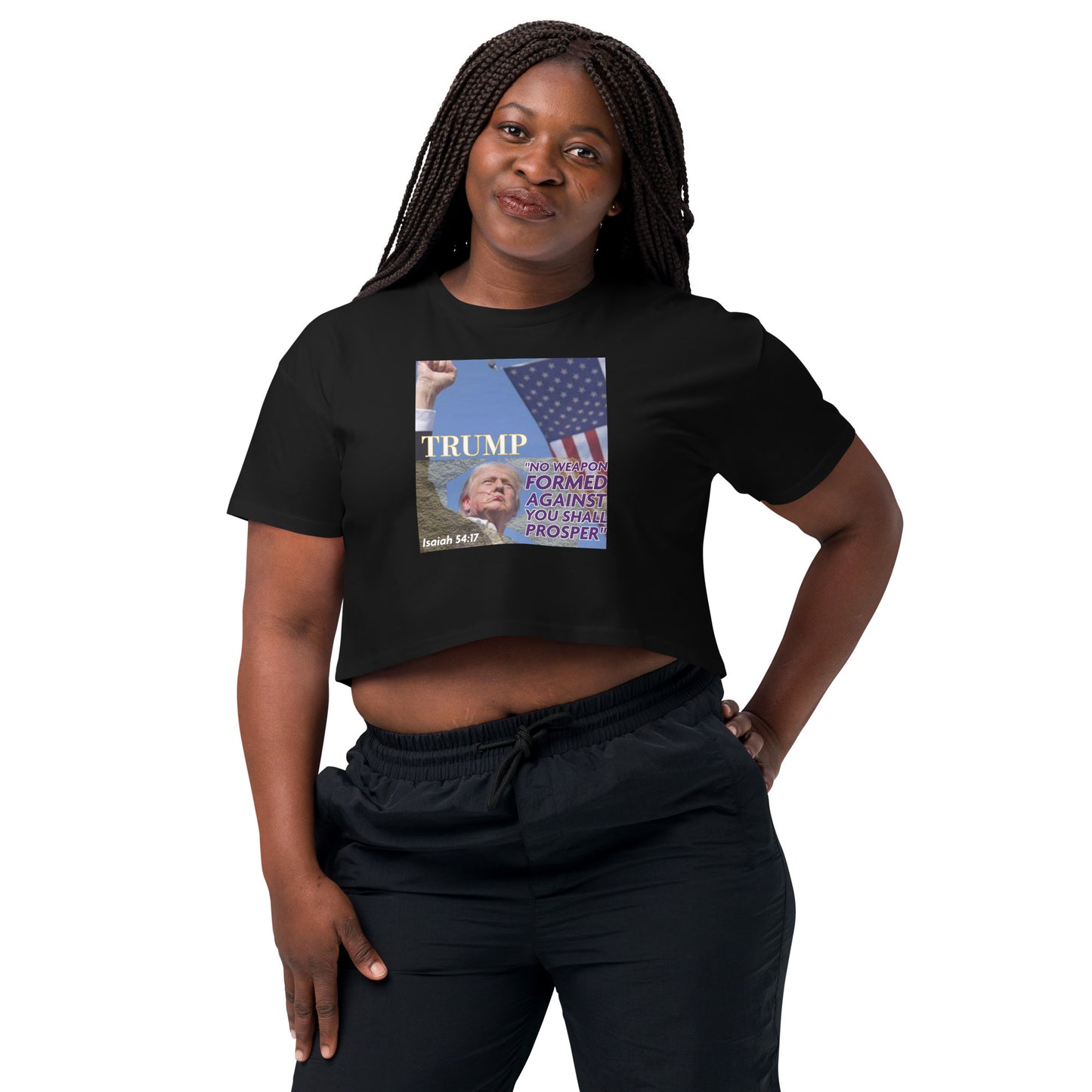 Trump 54:17 Ladies crop top