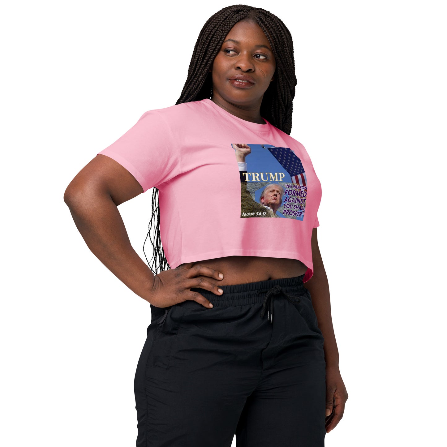 Trump 54:17 Ladies crop top