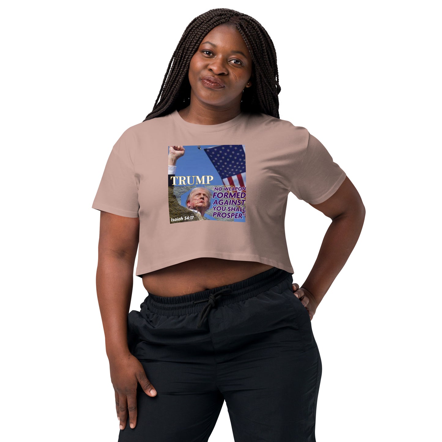 Trump 54:17 Ladies crop top