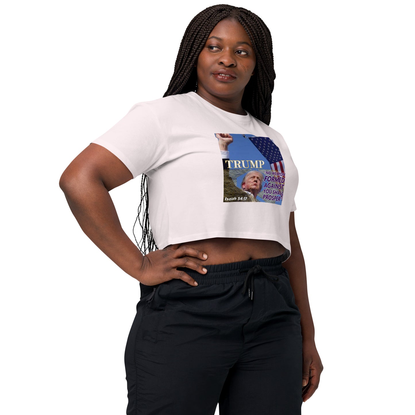 Trump 54:17 Ladies crop top