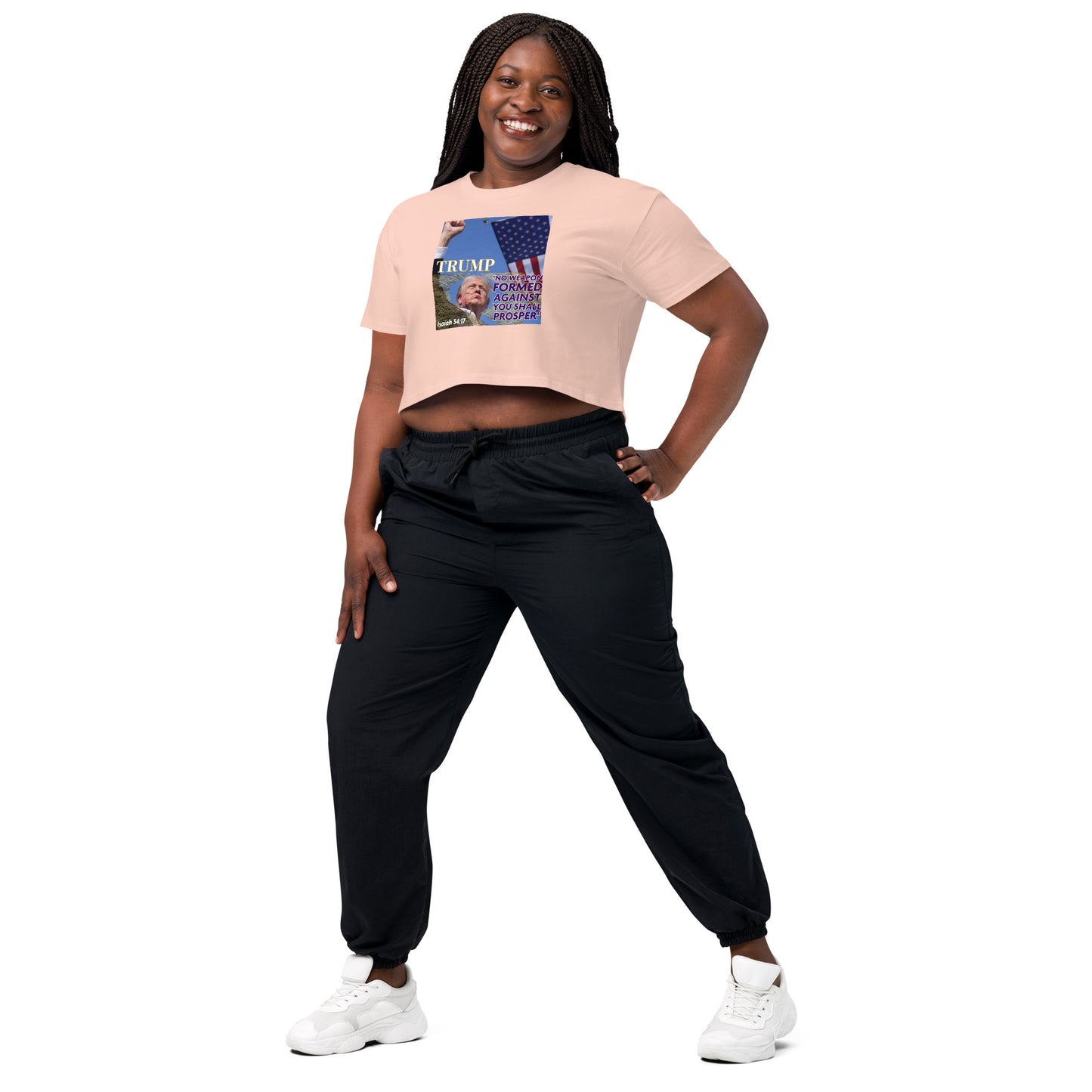 Trump 54:17 Ladies crop top